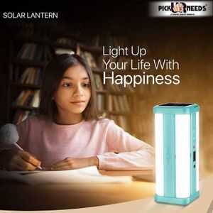 Puissant Lampe solaire LED rechargeable 2200 mAh, Interrupteur à poussoir à 2 étapes