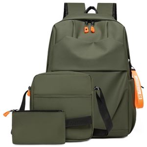 Mode sac à dos -sac d'école grande capacité IMPERMEABLE  VERT