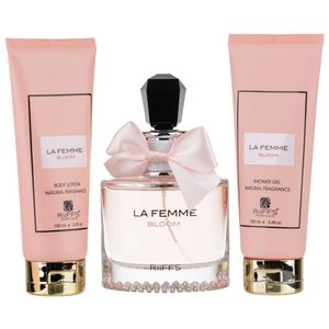 Riiffs La Femme Bloom, Riiffs, Coffret Femme Cadeau, Eau De Parfum 100ml + Gel Douche 100ml + Lait Corps 100ml