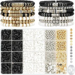 Perles en Argile pour Bracelets, Kit de Création de Bracelets de 3 000 Pièces pour la Fabrication de Bijoux