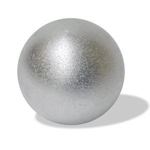 Boule de lancer de poids de 2 kg  en acier argenté- activité sportive 