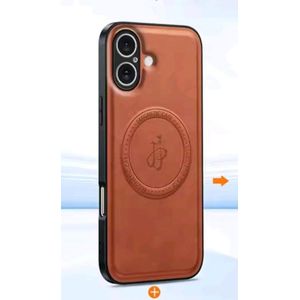 Coque iphone 17 marron cuir mag a