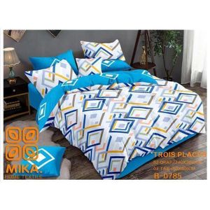 QUALITE SUPERIEUR Lot De 2 Draps + 2 Taies  – Design Élégant et Confort Assuré Pour 3 Places