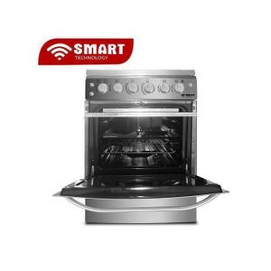 SMART TECHNOLOGY Cuisinière 4 Feux Automatique Avec FOUR 60x60 SMART(STC-6060SC) -INOX- Garantie 12 Mois