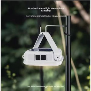 Lampe de travail portable pour tente extérieure, rechargeable avec affichage numérique de la puissance