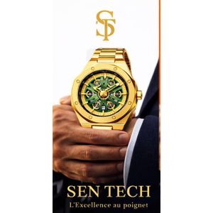 Montre Homme de Luxe SEN TECH  – Quartz Premium, Acier Inoxydable, Sport Élégant