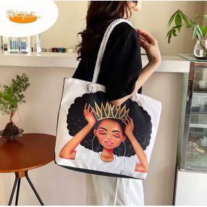 Mode Sac à Main en toile grande capacité pour la maison, sac de courses portable