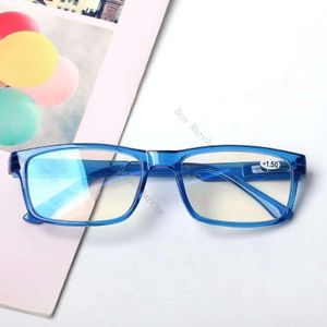 Autre Lunettes en résine, lunettes à monture complète, lunettes de lecture bleues pour presbytie et hypermétropie