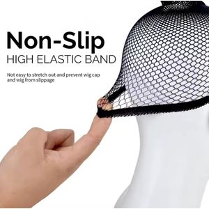 No Réseau élastique pour cheveux noirs avec maille ouverte élastique