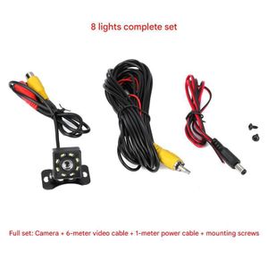 Caméra de voiture 8 LED, caméra de recul et de navigation grand angle à 170°