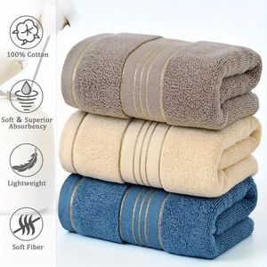 Lot de 3 serviettes de bain en pur coton de haute qualité à séchage rapide - 33 x 74 cm