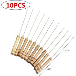 Brochettes De Barbecue En Acier Inoxydable, 12 Pièces VB