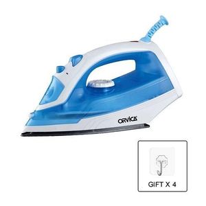 1200W - High Professional Portable Steam Iron - White/Blue Gift Hook 4pieces