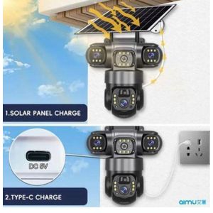 CALUS Caméra De surveillance solaire _VC 21-4G qui prend puce et contrôle à distance