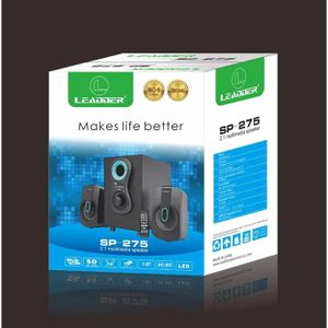 Leadder Home Cinéma - Haut-Parleur Multimédia Bluetooth Woofer  Sp-275  /Mp3 /Usb/Card