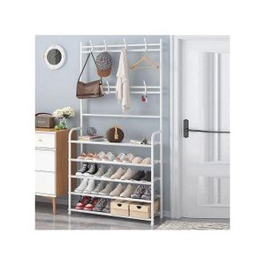 Étagère à chaussures + Porte-manteau