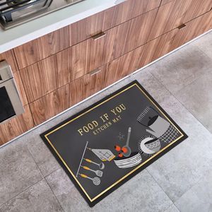 Décoration de Cuisine Tapis de Cuisine Tapis de Sol Simple Moderne Tapis de Salon Tapis de Porte Tapis de Maison à Pieds Longs
