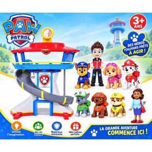 Tour Pat Patrouille plus Ryder, 6 Voitures et 6 Figurines - Paw Patrol