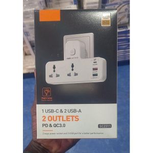 Multiprise adaptateur avec chargeur intégré