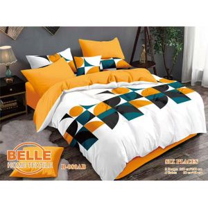 Belle Lot de 2 Draps et 4 Taies - Confort et Élégance pour Lit 3 Places