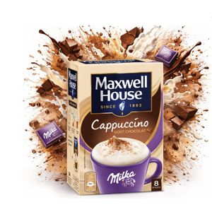 Maxwell House Café Cappuccino goût Chocolat 154g