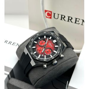 Curren Montre homme noir fond séduisant à quartz unique-design rare