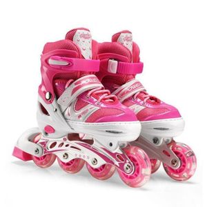 Patins à roulettes professionnels réglables pour enfants ou adolescents taille 38-41
