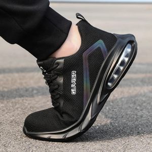 GUYISA Chaussures de sécurité de haute qualité anti-écrasement et anti-perforation, conformes aux normes européennes, avec embout en acier.