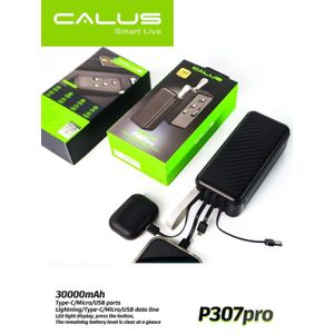 Power Bank CALUS P307pro 30000mAh - Batterie Externe Haute Capacité avec 4 Câbles Intégrés & Écran LED