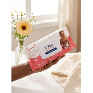 Naomi Lingettes Apaisantes Pour Bébés  Baby Calming Aux Extraits de Calendula – 72 Lingettes