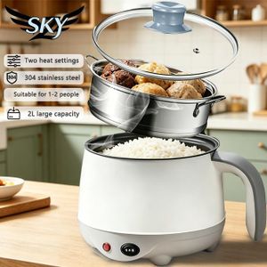 Cuiseur de riz multifonctionnel, mini marmite électrique ménagère, bouilloire électrique 1.8L pour dortoir étudiant