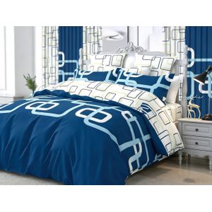 Belle Parure de Lit 3 Places 6 PiècesDraps de Lit 3 places, 2 Draps-240×260cm 2 taies-60×80cm 2 Rideaux-150×220cm - MULTICOLORE