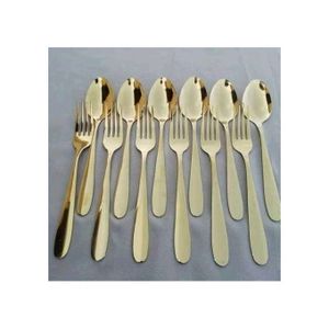 Lot De 12 Couverts ( 6 Cuillères Et 6 Fourchettes ) De Luxe De Table 