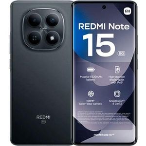 Xiaomi smartphone Redmi Note 15 - 6.77" - 4G - 8/256 Go - 108Mpx - 6000mAh - NOIR - 