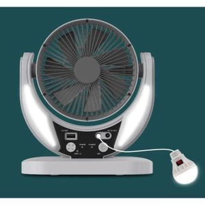 Ventilateur solaire rechargeable de 6 pouces avec batterie 3,2 /3,5 Ah et panneau solaire 6 V 4 W BG