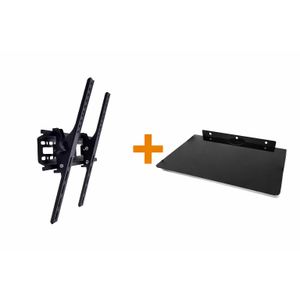 Package Combo – Support TV mural ( 26" - 55" ) + Étagère murale