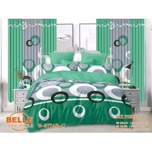 Belle Lot Complet : 2 Draps + 2 Taies + 2 Rideaux – Design Élégant et Confort Assuré