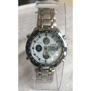 Joefox Montre Automatique Hommes – Acier – Argent Fond Blanc