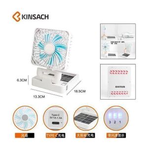 Super Mini Ventilateur Solaire Et Pliant Rechargeable