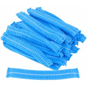 Bonnet Jetable Bleu à Double Élastique – Lot de 100 Pièces – Usage Médical, Alimentaire et Cosmétique