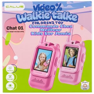 CALUS Walkie Talkie Enfant Chat 01 Rose - Appel Video Sans Internet - Jouet Interactif