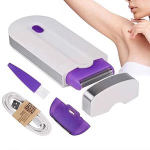 Kit professionnel d'épilation indolore, Mini épilateur, Rechargeable par USB, pour femmes, corps, visage, jambes, Bikini, rasoir à main