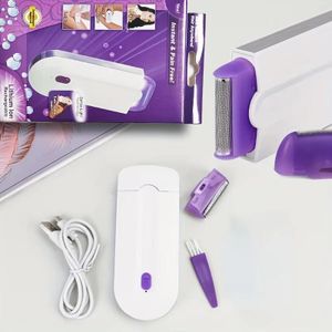 Épilateur Électrique Portable Instantané et Indolore - Rasoir de Précision Rechargeable pour Visage, Bras et Jambes