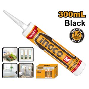 Ingco MASTIC SILICONE  ACÉTIQUE ETIC NOIR  300ml HASS03
