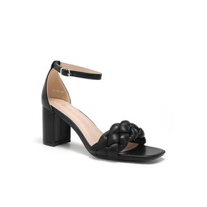 Ballerines Mary Jane Vernies à Large Bride et Boucle Argentée – Noir Brillant