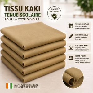 Tissu Kaki pour Tenue Scolaire 3 mètres 