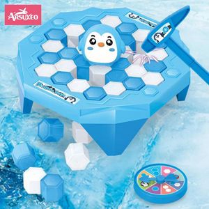 Arsuxeo Ice Breaker Game sauver pingouin sur bloc de glace jeu familial drôle pingouin piège activer jeu cadeaux pour la journée des enfants