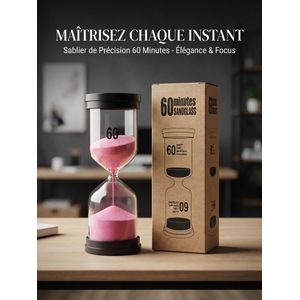 Sablier de Précision 60 Minutes - Élégance, Design et Productivité