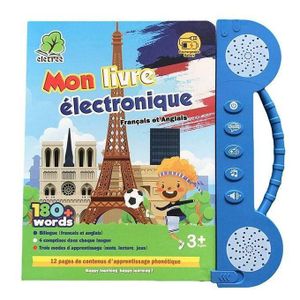 Livre électronique rechargeable - 12 pages - bilingue anglais et français - 3 ANS+