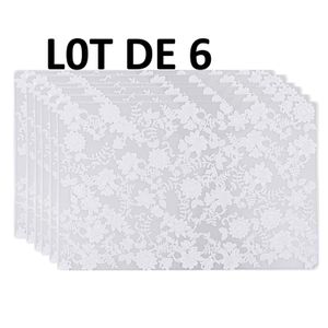 Lot De 6 NAPPES dentelles transparentes De Table Lavables